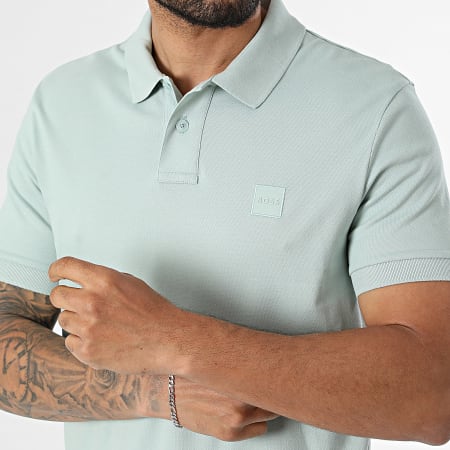 BOSS - Polo Manches Courtes Slim Passenger 50507803 Vert Clair