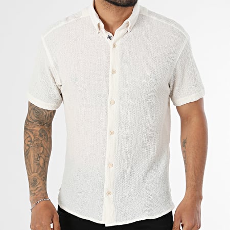 Classic Series - Chemise Manches Courtes Texturée 166 Beige Clair