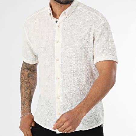 Classic Series - Chemise Manches Courtes Texturée 166 Beige Clair