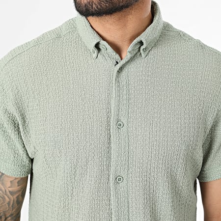 Classic Series - Chemise Manches Courtes Texturée 166 Vert Kaki
