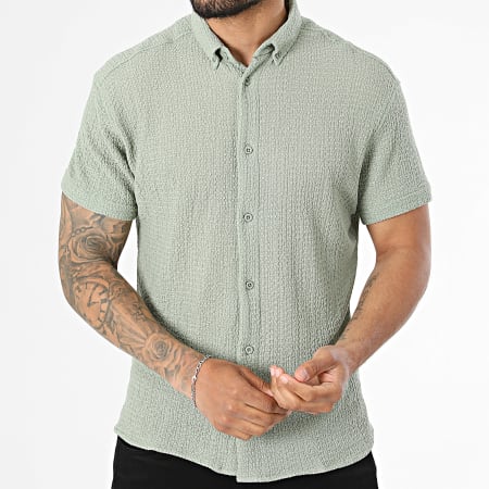Classic Series - Chemise Manches Courtes Texturée 166 Vert Kaki