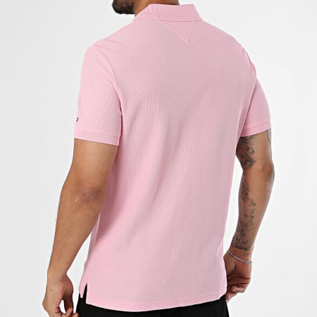 Tommy Hilfiger - Polo Manches Courtes Regular Fit Script 3046 Rose