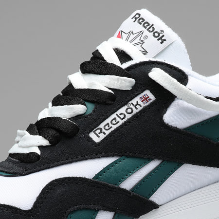 Reebok - Sapatilhas Classic Nylon Branco Preto Verde Exclusivo Ryses x SUPERLACED