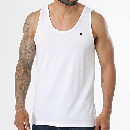 Tommy Hilfiger - Pack de 3 Tops 3867 Branco Bege Cinza