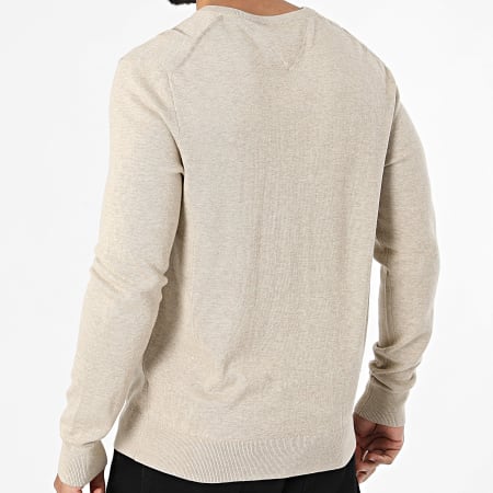 Tommy Hilfiger - Pull Col V Essential Cotton 4745 Beige Chiné