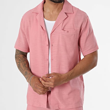 Frilivin - Ensemble Chemise Manches Courtes Et Short Jogging 02Q Rose
