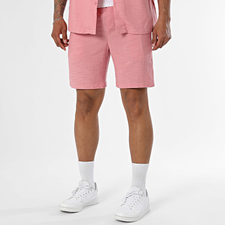 Frilivin - Ensemble Chemise Manches Courtes Et Short Jogging 02Q Rose