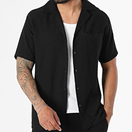 Frilivin - Ensemble Chemise Manches Courtes Et Short Jogging 02Q Noir