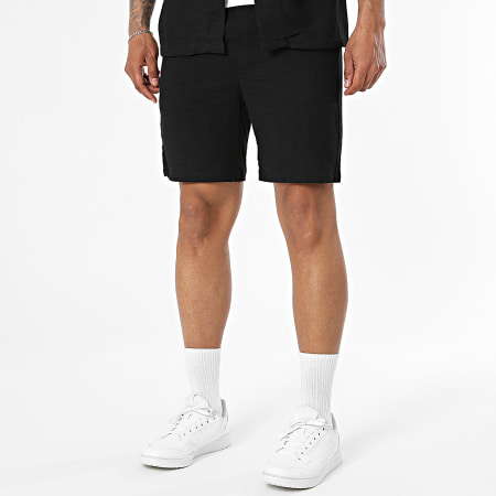 Frilivin - Ensemble Chemise Manches Courtes Et Short Jogging 02Q Noir