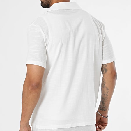 Frilivin - Ensemble Chemise Manches Courtes Et Short Jogging 02Q Blanc