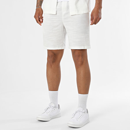 Frilivin - Ensemble Chemise Manches Courtes Et Short Jogging 02Q Blanc