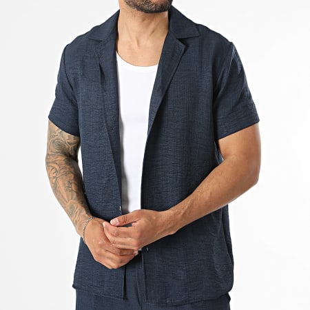 Frilivin - Ensemble Chemise Manches Courtes Et Pantalon 617 Bleu Marine