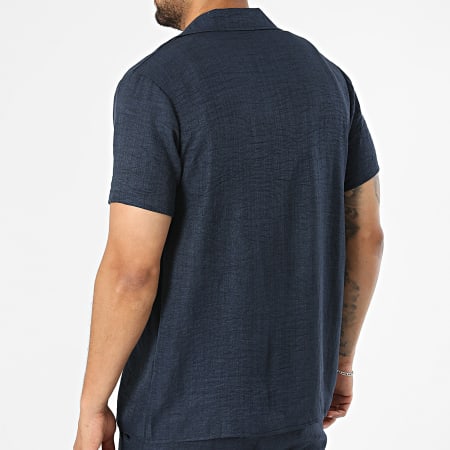 Frilivin - Ensemble Chemise Manches Courtes Et Pantalon 617 Bleu Marine