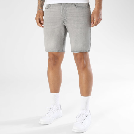 Jack And Jones - Lot De 3 Shorts Jean Regular Fit Rick Original Blanc Gris Bleu Denim