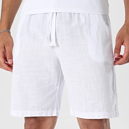 Frilivin - Short Effet Lin 516 Blanc