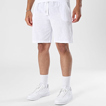 Frilivin - Short Effet Lin 516 Blanc