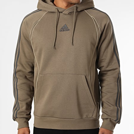 Adidas Sportswear - Sweat Capuche A Bandes Teamgeist KD5881 Marron