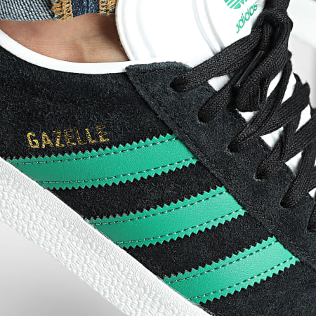 Adidas Originals - Sneakers Gazelle HQ9186 Core Black Bold Green Footwear  White - Ryses