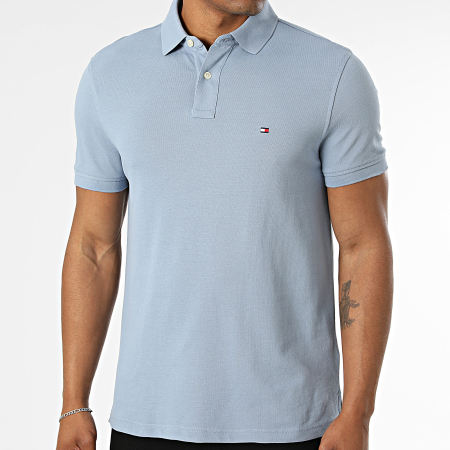 Tommy Hilfiger - Polo Manches Courtes Regular Fit 1985 7770 Bleu Clair