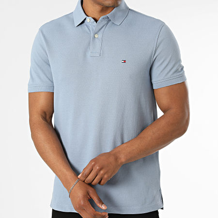 Tommy Hilfiger - Polo Manches Courtes Regular Fit 1985 7770 Bleu Clair
