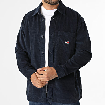 Tommy Jeans - Surchemise Oversize Brick Corduroy 1698 Bleu Marine