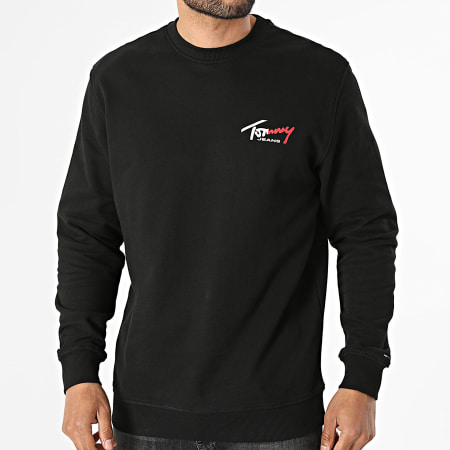 Tommy Jeans - Sweat Crewneck Regular Fit Entry Sign 3116 Noir