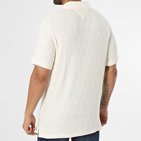 Tommy Hilfiger - Polo Manches Courtes Jacquard 3279 Beige Clair