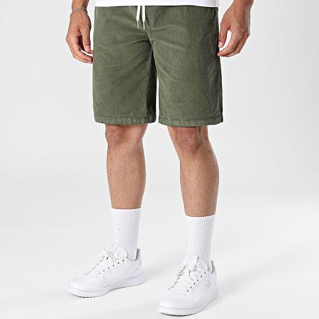 Classic Series - Short Velours Côtelé Regular Fit Joey Vert Kaki