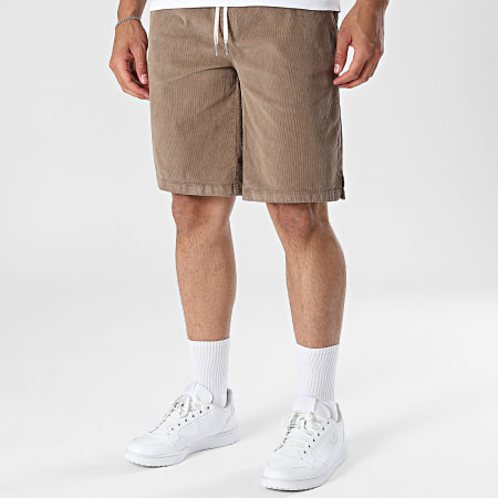 Classic Series - Short Velours Côtelé Regular Fit Joey Marron