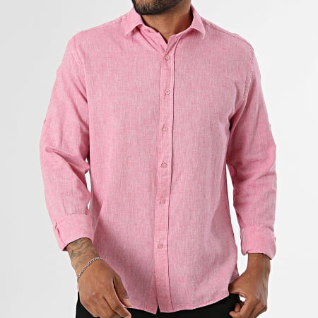 Classic Series - Chemise Manches Longues Regular Fit 810 Rose Chiné