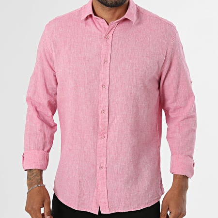 Classic Series - Chemise Manches Longues Regular Fit 810 Rose Chiné