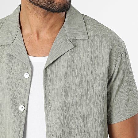 Classic Series - Ensemble Chemise Manches Courtes Et Short Texturé R70 Vert Kaki