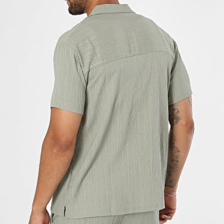 Classic Series - Ensemble Chemise Manches Courtes Et Short Texturé R70 Vert Kaki