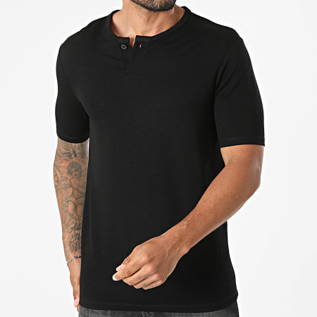 Frilivin - Tee Shirt Col Boutonné 195 Noir