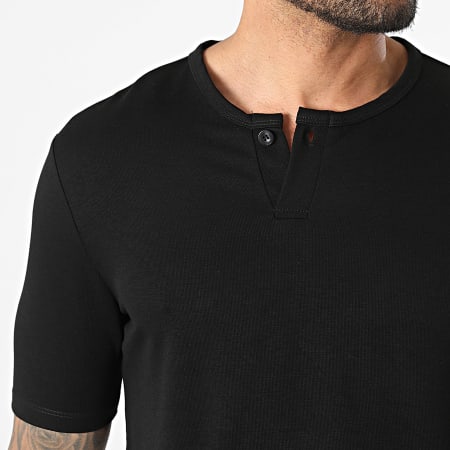 Frilivin - Tee Shirt Col Boutonné 195 Noir