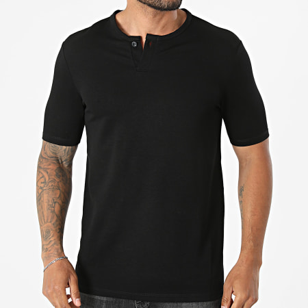 Frilivin - Tee Shirt Col Boutonné 195 Noir