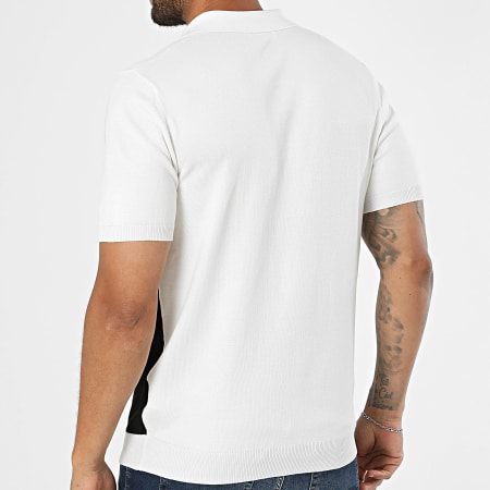Frilivin - Polo Manches Courtes Maille 851 Noir Blanc
