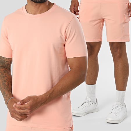 Classic Series - Ensemble Tee Shirt Et Short Cargo Tank Rose Clair