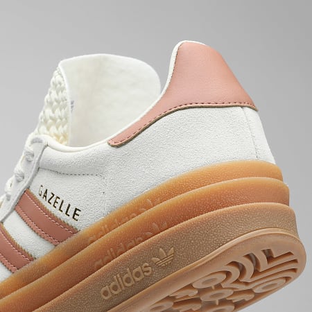 Adidas Originals - Baskets Femme Gazelle Bold J KI4707 Cream White Clay Strata Gold Metallic