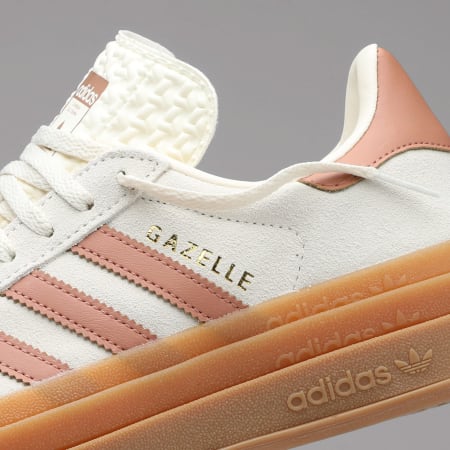 Adidas Originals - Baskets Femme Gazelle Bold J KI4707 Cream White Clay Strata Gold Metallic