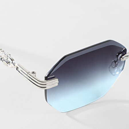 Classic Series - Lunettes De Soleil 896 Noir Bleu Argenté Dégradé