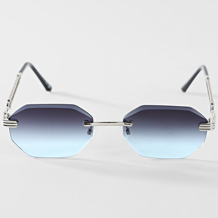 Classic Series - Lunettes De Soleil 896 Noir Bleu Argenté Dégradé