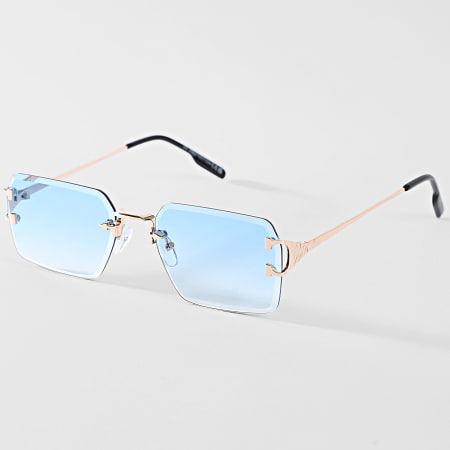 Classic Series - Lunettes De Soleil 844 Bleu Clair Doré
