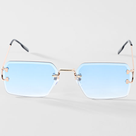 Classic Series - Lunettes De Soleil 844 Bleu Clair Doré