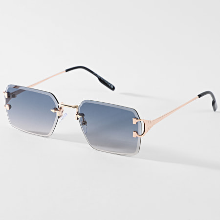 Classic Series - Lunettes De Soleil 844 Bleu Foncé Doré