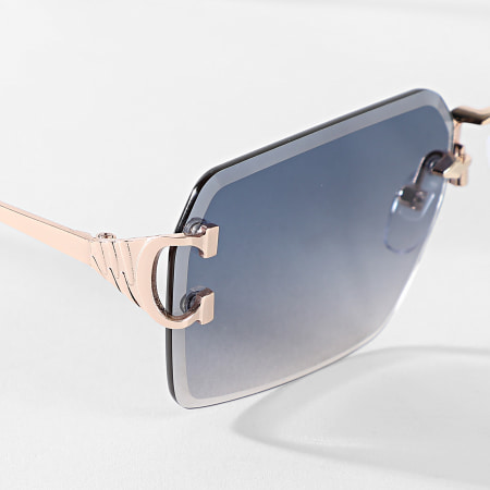 Classic Series - Lunettes De Soleil 844 Bleu Foncé Doré