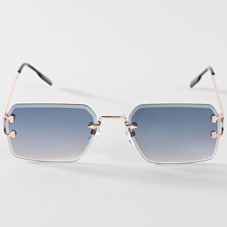 Classic Series - Lunettes De Soleil 844 Bleu Foncé Doré