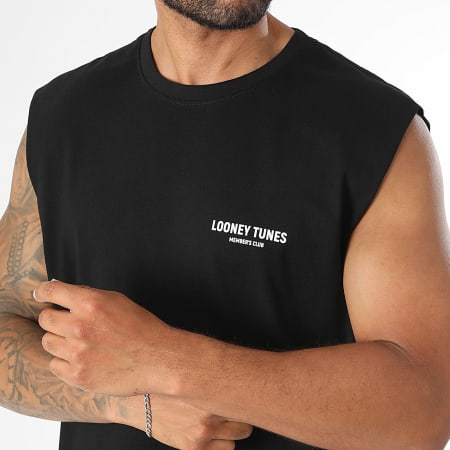 Looney Tunes - Tee Shirt Sans Manches Taz Rpst Noir Rose