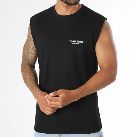 Looney Tunes - Tee Shirt Sans Manches Taz Rpst Noir Rose