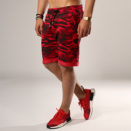 LBO - 137 Pantaloncini da jogging mimetici rossi